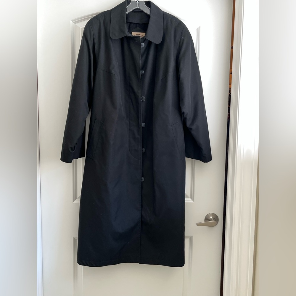Dry Dock Classic Black Women's Trench Coat 18W. Only worn once.